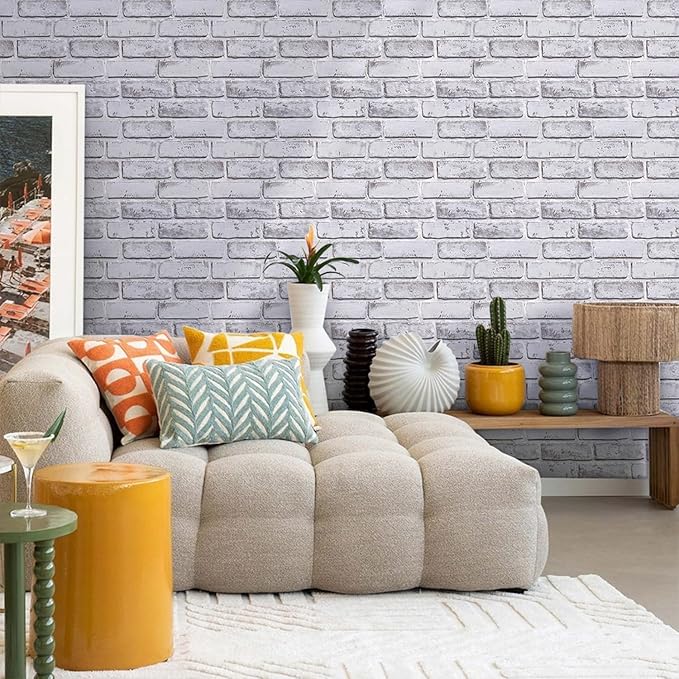 Commomy 3D Faux Brick Peel and Stick Tiles - Image 3