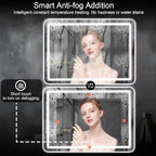 LED Bathroom Mirror, 36 x 24 Inch Anti-Fog Wall Mirror - Image 5