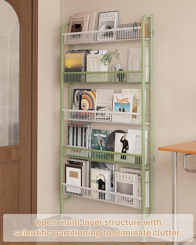 UMDONX Behind The Door Bathroom Shelf Narrow 5-Tier, Space-Saving Slim Storage - Image 7
