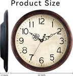 KECYET Wall Clock 12 Inch Vintage Wall Clocks Battery Operated Quartz Silent - Image 9