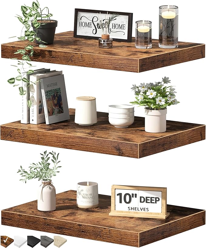 QEEIG 10" Deep Floating Shelves by QEEIG