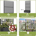 Metal Planter Box with Trellis, Planter Box Trellis with Privacy Screen and - Image 4