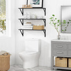 Forbena Large Floating Shelves for Wall 24 Inch Long Set of 3, 8 in Deep Wall - Image 5