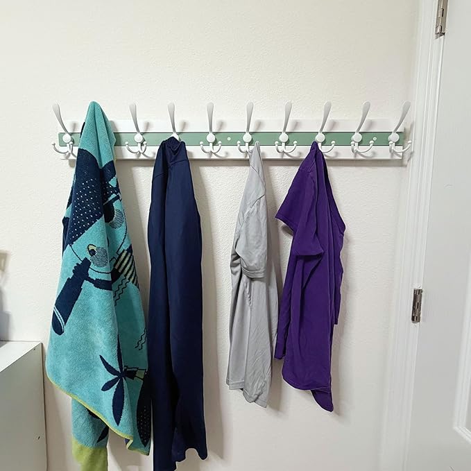 SKOLOO Coastal Coat Rack Wall Mount-38-1/8 Beach House Entryway Wooden Coat Hook - Image 5