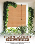 27" Wx72 H Bamboo Blinds Roller Shades - Image 8