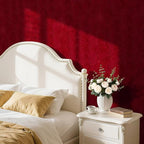 30"x317" Large Size Dark Red Contact Paper Self Adhesive Velvet Wallpaper Peel - Image 3