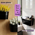 LaLaGreen Wall Planter Black Metal Wall Hanging Decor - Image 9