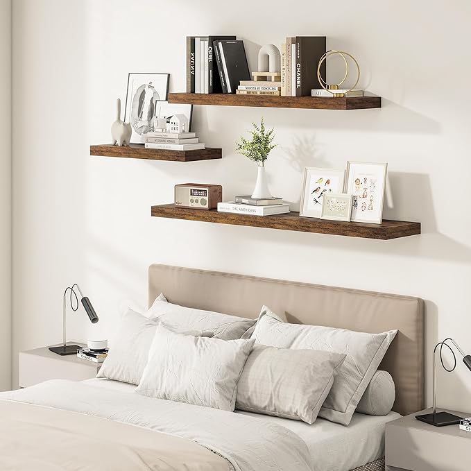 Vivelove 12" Deep Floating Shelves 47.2" Long, Wall Shelves - Image 8