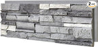 Faux Stone Wall Panels 2-Pack PU Stone Veneer Siding, Mortarless Faux Rock by Wallwell