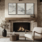 Framed Black and Beige Abstract Wall Art, 3 Piece Modern Canvas Prints - Image 4