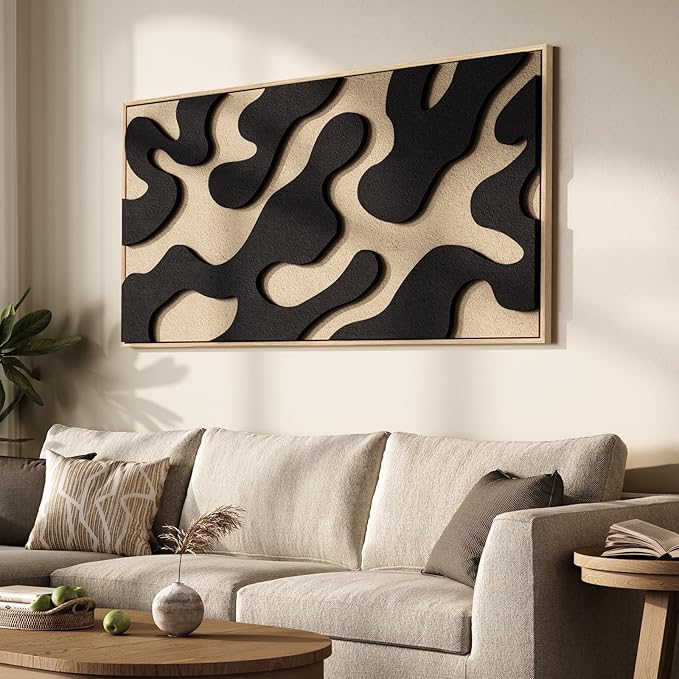 Large Framed 3D Abstract Wall Art by Cuspin