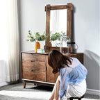 MeMoreCool Large Rustic Wood Framed Wall Mirror, 40x28 Farmhouse Decorative - Image 8