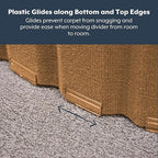 Angeles, Quiet Divider with Sound Sponge 48" x 6' Wall in Natural Tan, - Image 8