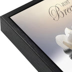 Floating Framed Zen Wall Art, Just Breathe Stone Poster Picture - Image 4