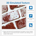 COMSTICKC 3D Faux Brick Wall Panels Peel and Stick, Not Real Brick, Small Size - Image 4