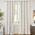 Lajode Plaid Curtains Pattern Printed 90 Inches Long by Lajode