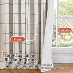 Lajode Linen Blackout Curtains for Bedroom - Image 3
