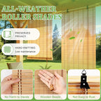 Bamboo Blinds 42x72 inch Bamboo Roman Shades - Image 2