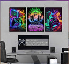 3Pcs Cool Gaming Wall Art Retro Video Gamer watercolor Posters Pictures - Image 5
