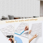 Heikki 30 Pack 3D Wall Panel for Interior Wall Décor, PVC Flower Textured Wall - Image 3