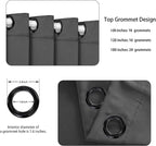 BONZER Room Divider Curtain Total Privacy Wall Grommet Thermal Insulated Wide - Image 3
