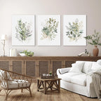 WRFON UnFramed Sage Green Botanical Wall Art Set of 3, Watercolor Eucalyptus & - Image 5