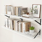 Heimlove White Deep Floating Shelves by Heimlove