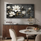 Large Framed Black and White Botanical Wall Art - Image 5