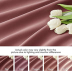 MIULEE Dusty Rose Back Tab Blackout Curtains 63 Inch Length 2 Panels Set - Image 8