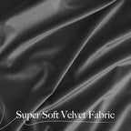 NICETOWN Grey Luxury Velvet Curtain Panels 96 inches Long 2 Panels, Home - Image 3
