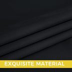 NICETOWN Room Darkening Draperies Curtains Panels, 2 Panels Black W52 x L96 - Image 5