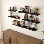 BGMG Wood Floating Shelves 16 inch, Wide Rustic Wooden Wall Shelves - Image 2