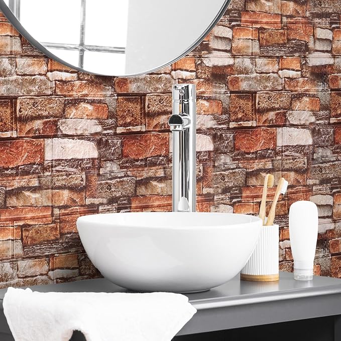 30PCS 3D Wall Panels, Peel and Stick Foam, Self-Adhesive Decorative 3D Brick - Image 2