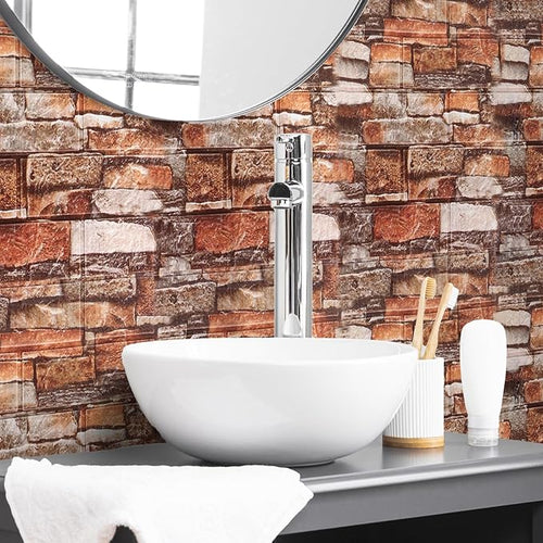 20PCS 3D Wall Panels Peel and Stick Foam, Self-Adhesive Decorative 3D Brick - Image 2