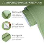 JiffDiff Wallpaper Peel and Stick Textured, 3D Embossed Wall Paper Stick on - Image 6