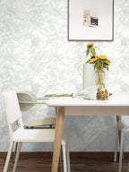 Ismoon Large Floral Peel and Stick Wallpaper Boho White and Green Contact Paper - Image 4