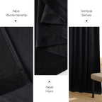 NICETOWN Black Out Velvet Curtains 108 inches Long Blackout - Image 6