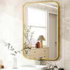 Easly 26 x 38 Inch Bathroom Mirror, Rounded Rectangular Vanity Mirror - Image 4