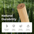 OUZUGIE 2 Pack 96x48 Inch Natural Bamboo Wall Panel – Twinned Carbides Pole - Image 7