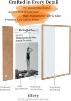 iHery Framed Trendy NewsPaper Wall Art, Large 16x20in Canvas Wall Art, Woman - Image 5