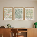 SYWENNOI Wood Framed Wall Art Print, Classic William Morris Floral Print - Image 6