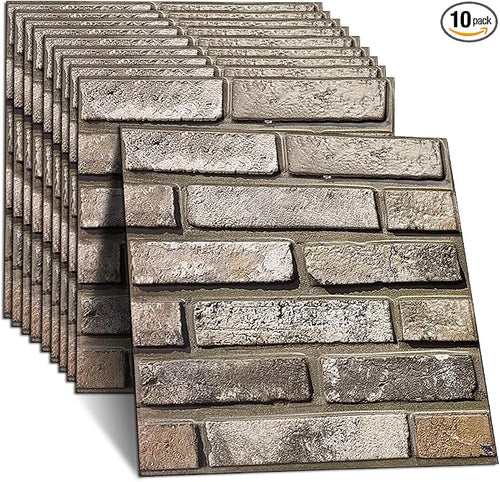 3D Wall Panels, Waterproof Self-Adhesive Artificial PVC Brick Wall Panels by Stunningwallpanels