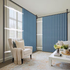 100% Blackout Room Divider Curtains Sets Blue 2 Panels W100 x L96in No Drill - Image 9