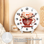 Watercolor Coffee Cup Wall Clock - Image 5