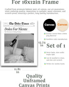 iHery Unframed Trendy NewsPaper Wall Art Prints, 12x16in Canvas Wall Art Prints - Image 2