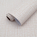 Yancorp 10ft Textured Fabric Wallpaper Faux Grasscloth Khaki Peel and Stick by YancorpHomeDecor