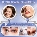 FUNTOUCH 9" Wall Mounted Lighted Makeup Mirror - Image 2