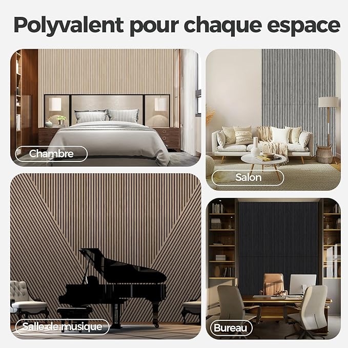 AKUMAX 2 Pack Acoustic Panels, Wood Slat - Image 6