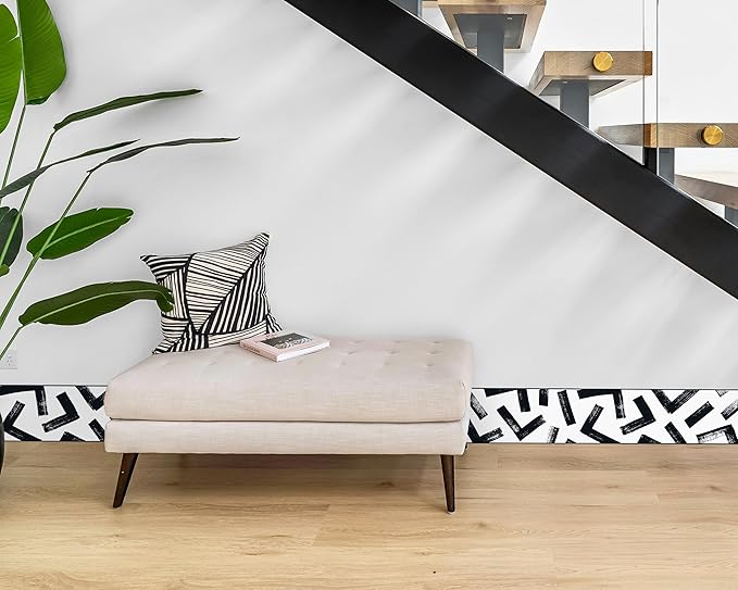 FLFK Black and White Design Wallpaper Border - Image 3