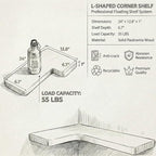 16 Inch Solid Wood Floating Corner Shelves 3 Pack - Image 3